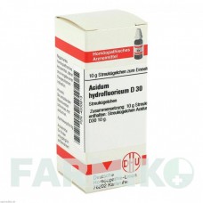 АЦИДУМ ГИДРОФЛЮОРИКУМ (ACIDUM HYDROFLUORICUM) D 30 глобули 10 г - Гомеопатия DHU