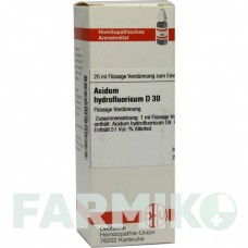 АЦИДУМ ГИДРОФЛЮОРИКУМ (ACIDUM HYDROFLUORICUM) D 30 раствор 20 мл - Гомеопатия DHU
