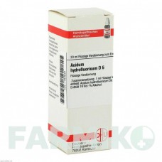 АЦИДУМ ГИДРОФЛЮОРИКУМ (ACIDUM HYDROFLUORICUM) D 6 раствор 20 мл - Гомеопатия DHU