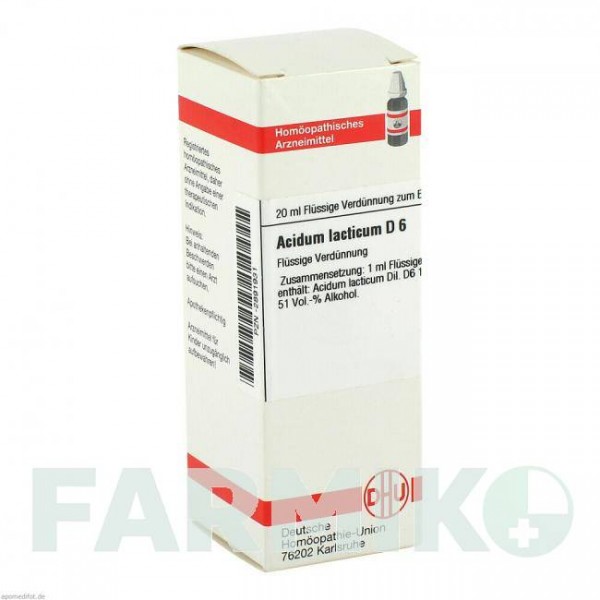 АЦИДУМ ЛАКТИКУМ (ACIDUM LACTICUM) D 6 розчин 20 мл - Гомеопатія DHU