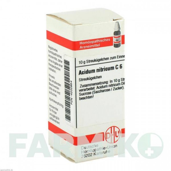 АЦИДУМ НІТРИКУМ (ACIDUM NITRICUM) C 6 глобули 10 г - Гомеопатія DHU
