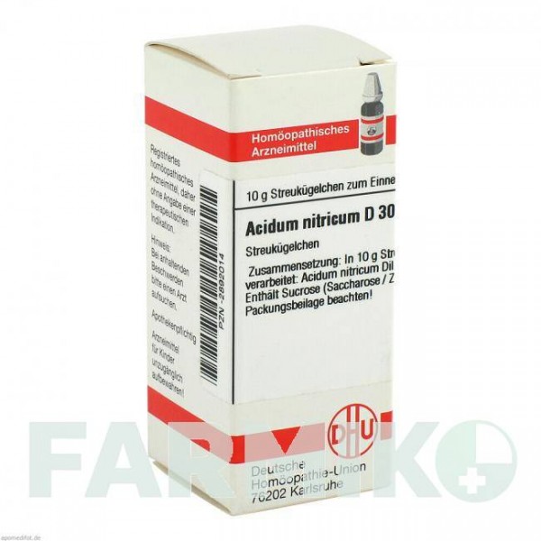 АЦИДУМ НІТРИКУМ (ACIDUM NITRICUM) D 30 глобули 10 г - Гомеопатія DHU