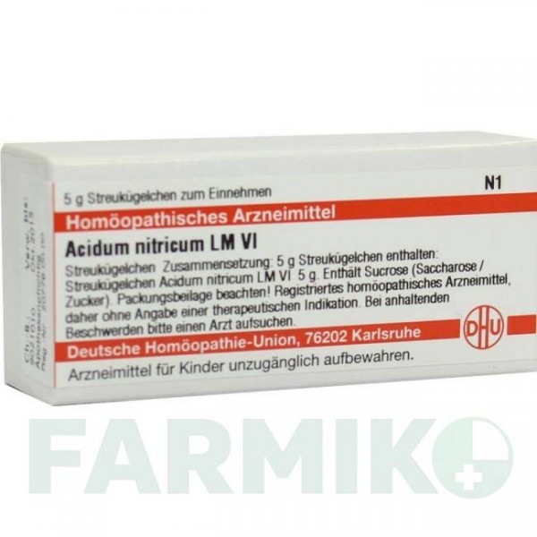 АЦИДУМ НИТРИКУМ (ACIDUM NITRICUM) LM VI глобули 5 г - Гомеопатия DHU