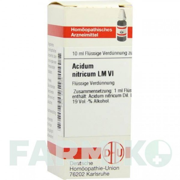 АЦИДУМ НИТРИКУМ (ACIDUM NITRICUM) LM VI раствор 10 мл - Гомеопатия DHU