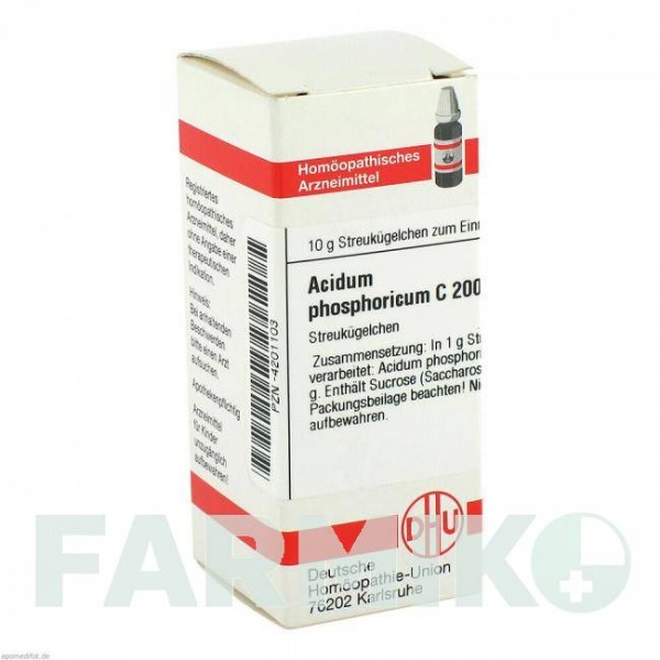 АЦИДУМ ФОСФОРИКУМ (ACIDUM PHOSPHORICUM) C 200 глобули 10 г - Гомеопатия DHU