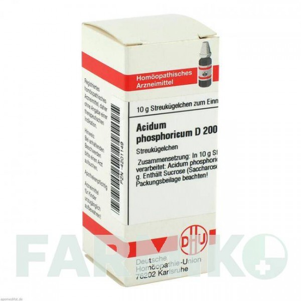АЦИДУМ ФОСФОРИКУМ (ACIDUM PHOSPHORICUM) D 200 глобули 10 г - Гомеопатия DHU