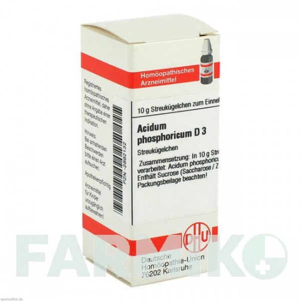 АЦИДУМ ФОСФОРИКУМ (ACIDUM PHOSPHORICUM) D 3 глобули 10 г - Гомеопатия DHU