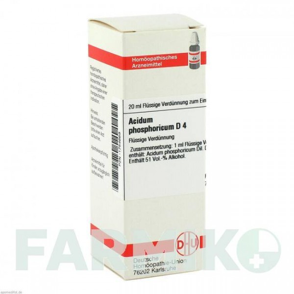 АЦИДУМ ФОСФОРИКУМ (ACIDUM PHOSPHORICUM) D 4 розчин 20 мл - Гомеопатія DHU