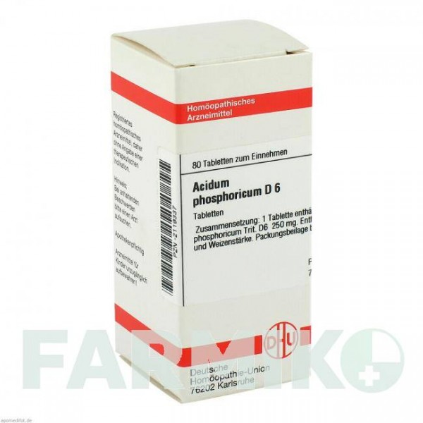 АЦИДУМ ФОСФОРИКУМ (ACIDUM PHOSPHORICUM) D 6 таблетки 80 шт - Гомеопатія DHU