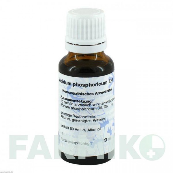 АЦИДУМ ФОСФОРИКУМ (ACIDUM PHOSPHORICUM) D 6 раствор 20 мл - Гомеопатия HANOSAN