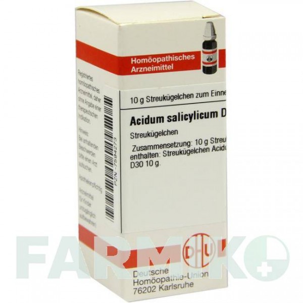 АЦИДУМ САЛИЦИЛИКУМ (ACIDUM SALICYLICUM) D 30 глобули 10 г - Гомеопатия DHU