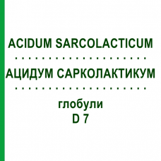 АЦИДУМ САРКОЛАКТИКУМ (ACIDUM SARCOLACTICUM) D 7 глобули 10 г - Гомеопатия DHU