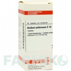 АЦИДУМ СУЛЬФУРИКУМ (ACIDUM SULFURICUM) D 10 таблетки 80 шт - Гомеопатия DHU