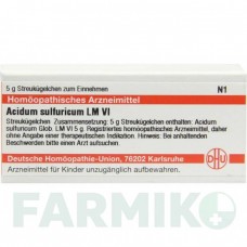 АЦИДУМ СУЛЬФУРИКУМ (ACIDUM SULFURICUM) LM VI глобули 5 г - Гомеопатия DHU