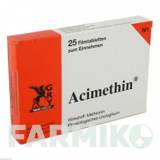 АЦИМЕТИН (ACIMETHIN) таблетки 25 шт - L-метіонін RATIOPHARM