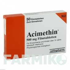 АЦИМЕТИН (ACIMETHIN) таблетки 50 шт - L-метіонін RATIOPHARM