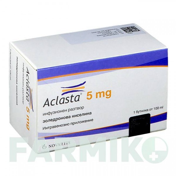 АКЛАСТА (ACLASTA) 5 мг раствор 100 мл - Золедроновая кислота CC PHARMA