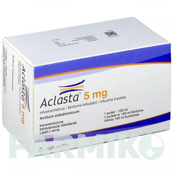 АКЛАСТА (ACLASTA) 5 мг раствор 100 мл - Золедроновая кислота KOHLPHARMA