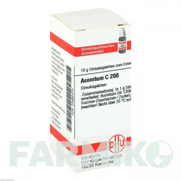 АКОНИТУМ (ACONITUM) C 200 глобули 10 г - Гомеопатия DHU