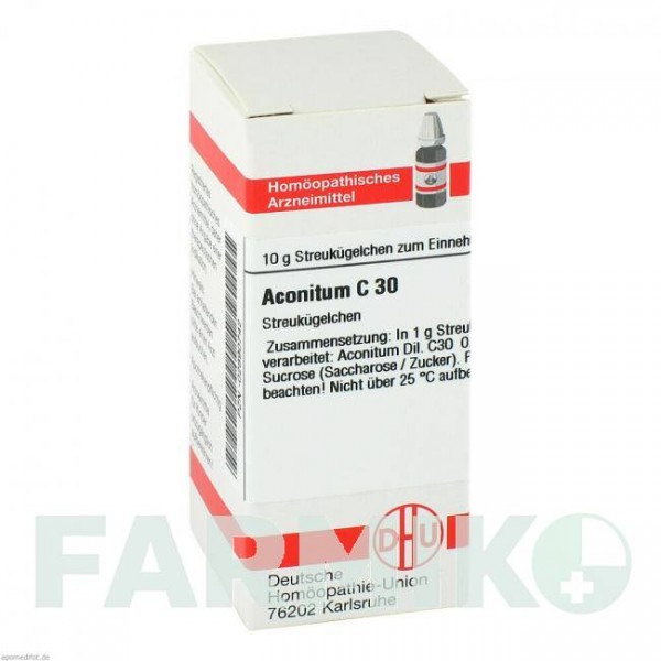 АКОНИТУМ (ACONITUM) C 30 глобули 10 г - Гомеопатия DHU