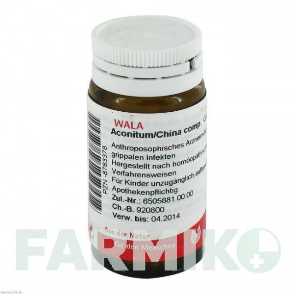 АКОНИТУМ ХИНА (ACONITUM CHINA) глобули 20 г - Гомеопатия WALA HEILMITTEL