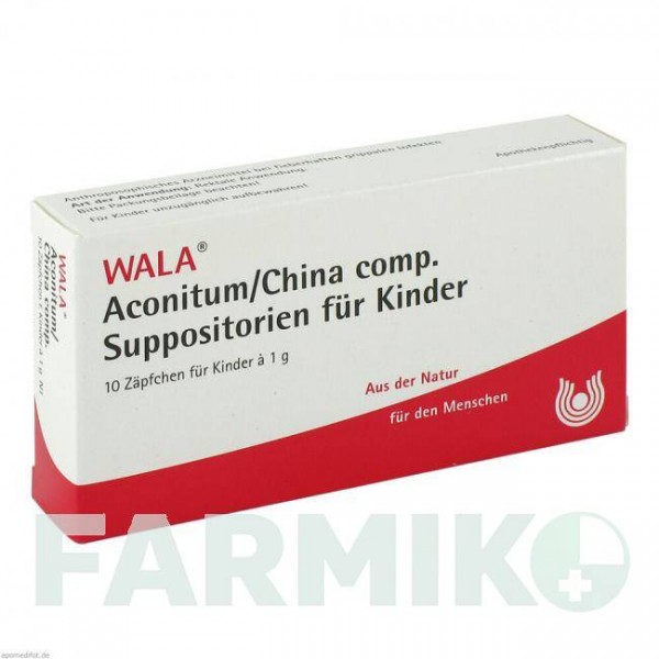 АКОНІТУМ ХИНА (ACONITUM CHINA) дитячі супозиторії 10x1 г - Гомеопатія WALA HEILMITTEL
