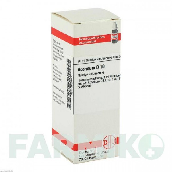 АКОНИТУМ (ACONITUM) D 10 раствор 20 мл - Гомеопатия DHU