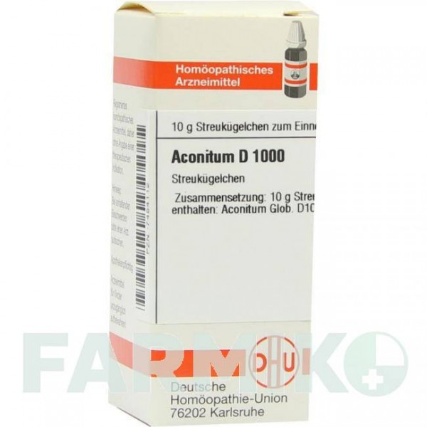 АКОНІТУМ (ACONITUM) D 1000 глобули 10 г - Гомеопатія DHU