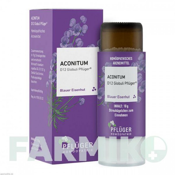 АКОНИТУМ (ACONITUM) D 12 глобули 10 г - Гомеопатия HOMOOPATHISCHES ALEXANDER PFLUGER
