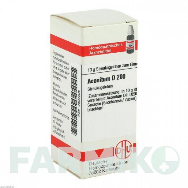 АКОНИТУМ (ACONITUM) D 200 глобули 10 г - Гомеопатия DHU