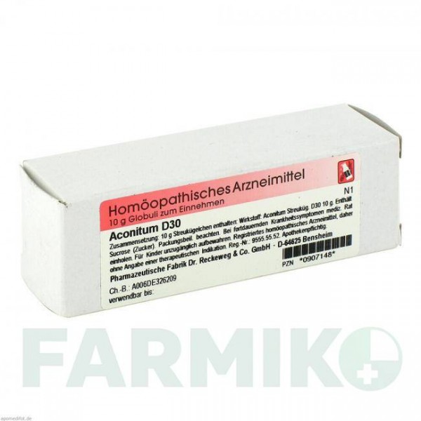 АКОНІТУМ (ACONITUM) D 30 глобули 10 г - Гомеопатія DR.RECKEWEG