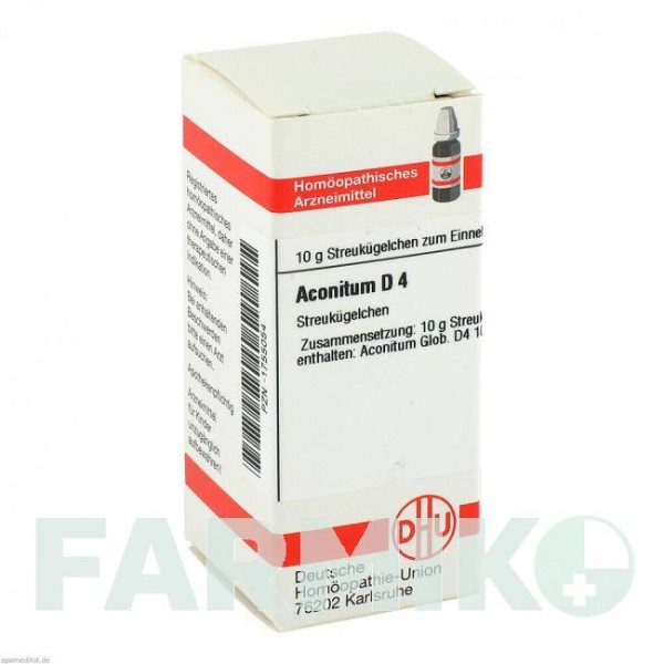 АКОНИТУМ (ACONITUM) D 4 глобули 10 г - Гомеопатия DHU