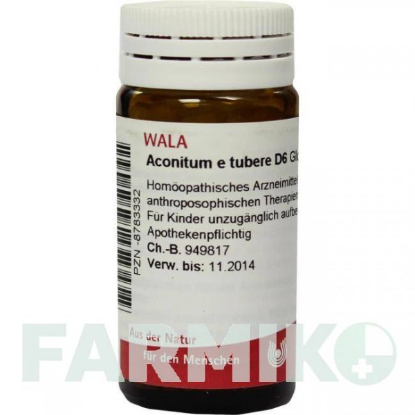 АКОНИТУМ (ACONITUM) D 6 глобули 20 г - Гомеопатия WALA HEILMITTEL