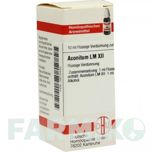 АКОНИТУМ (ACONITUM) LM XII раствор 10 мл - Гомеопатия DHU