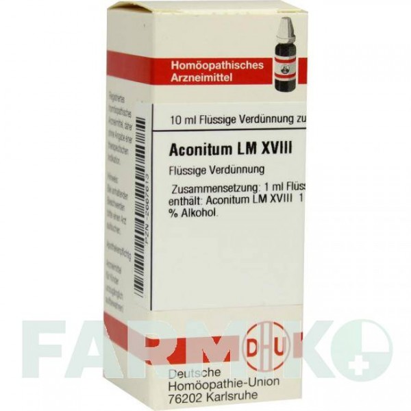 АКОНІТУМ (ACONITUM) LM XVIII розчин 10 мл - Гомеопатія DHU