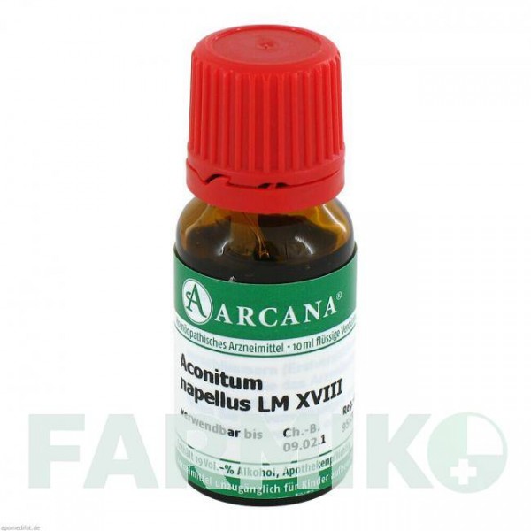 АКОНИТУМ НАПЕЛЛЮС (ACONITUM NAPELLUS) LM 18 раствор 10 мл - Гомеопатия ARCANA DR.SEWERIN