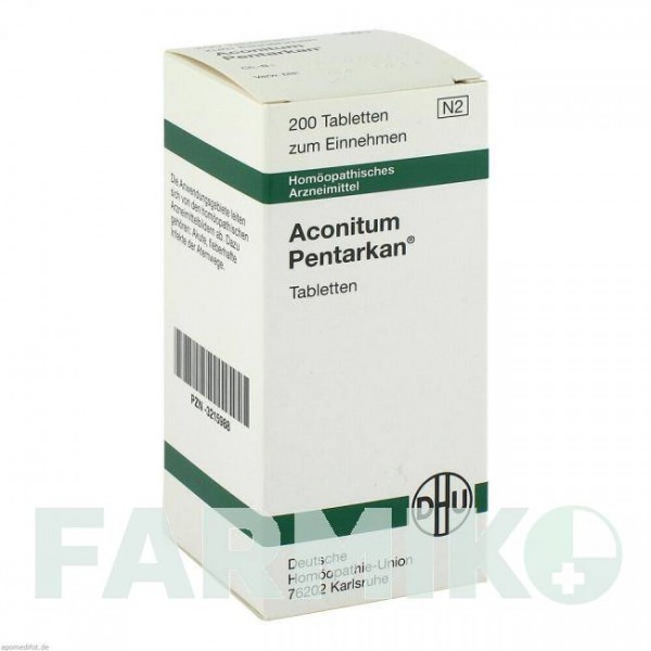 АКОНИТУМ ПЕНТАРКАН (ACONITUM PENTARKAN) таблетки 200 шт - Гомеопатия DHU