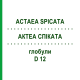 АКТЕА СПИКАТА (ACTAEA SPICATA) D 12 глобули 10 г - Гомеопатия DHU