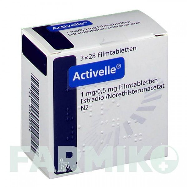 АКТИВЕЛЬ (ACTIVELLE) таблетки 3x28 шт - Норэтистерон, Эстроген NOVO NORDISK