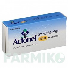 АКТОНЕЛЬ (ACTONEL) 35 мг таблетки 4 шт - Ризедронова кислота THERAMEX