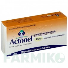 АКТОНЕЛЬ (ACTONEL) 35 мг таблетки 4 шт - Ризедронова кислота THERAMEX