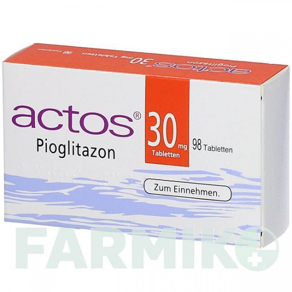 АКТОС (ACTOS) 30 мг таблетки 98 шт - Піоглітазон AXICORP PHARMA