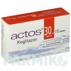 АКТОС (ACTOS) 30 мг таблетки 112 шт - Пиоглитазон AXICORP PHARMA