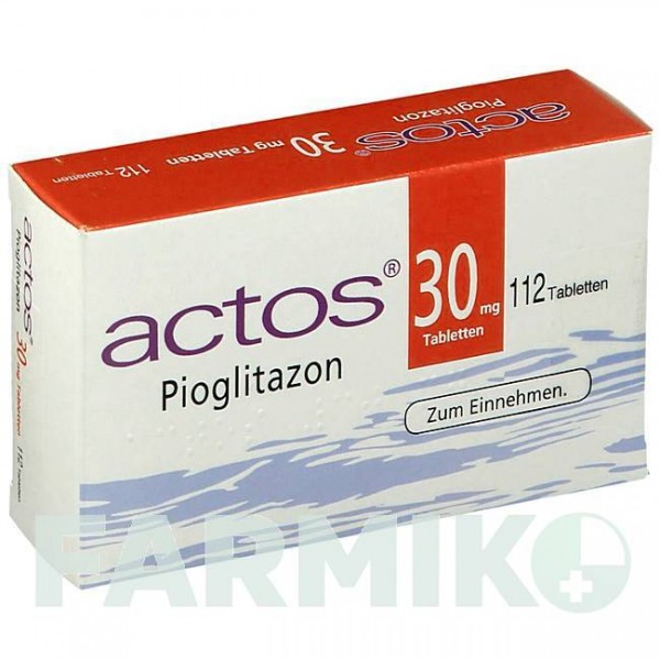 АКТОС (ACTOS) 30 мг таблетки 112 шт - Пиоглитазон AXICORP PHARMA