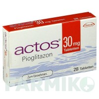 АКТОС (ACTOS) 30 мг таблетки 28 шт - Піоглітазон CHEPLAPHARM