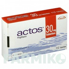 АКТОС (ACTOS) 30 мг таблетки 112 шт - Пиоглитазон EMRA-MED