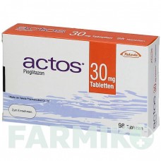 АКТОС (ACTOS) 30 мг таблетки 98 шт - Пиоглитазон EMRA-MED