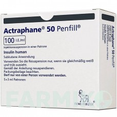 АКТРАФАН (ACTRAPHANE) 100 МО/мл картриджі 5x3 мл - Інсулін (людський) NOVO NORDISK
