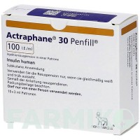 АКТРАФАН (ACTRAPHANE) 100 МЕ/мл картриджи 10x3 мл - Инсулин (человеческий) NOVO NORDISK