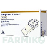 АКТРАФАН (ACTRAPHANE) 100 МЕ/мл суспензия 5x3 мл - Инсулин (человеческий) NOVO NORDISK